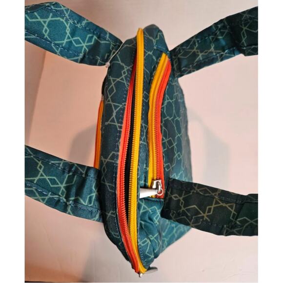 Lug Lunch Tote New tag ChooChoo Elephant  design Teal Green Yellow Orange Zipper - Picture 5 of 8